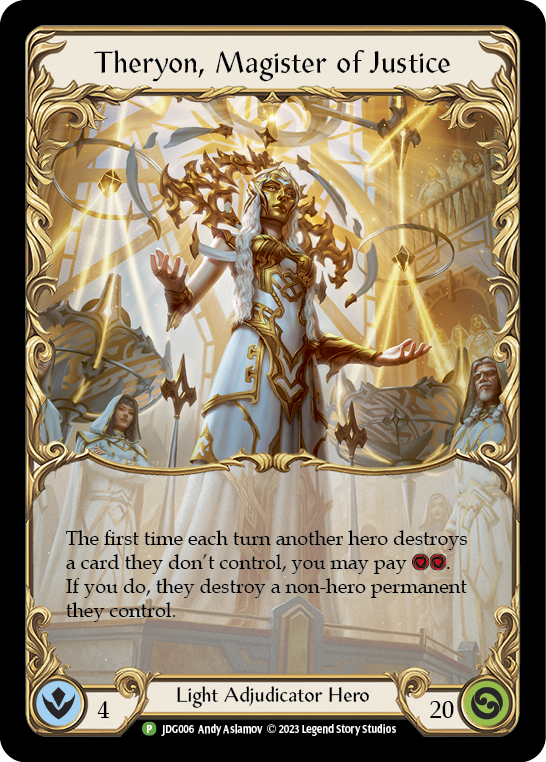 Theryon, Magister of Justice [JDG006] (Promo)  Cold Foil | Webway Games