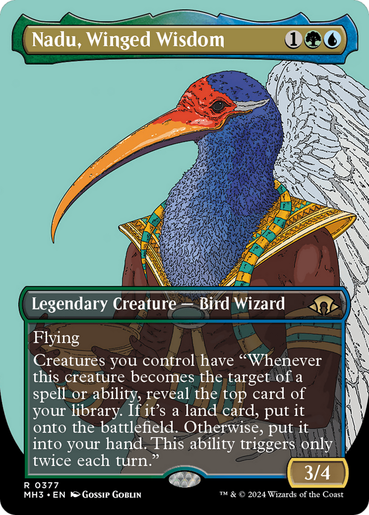 Nadu, Winged Wisdom (Borderless) [Modern Horizons 3] | Webway Games