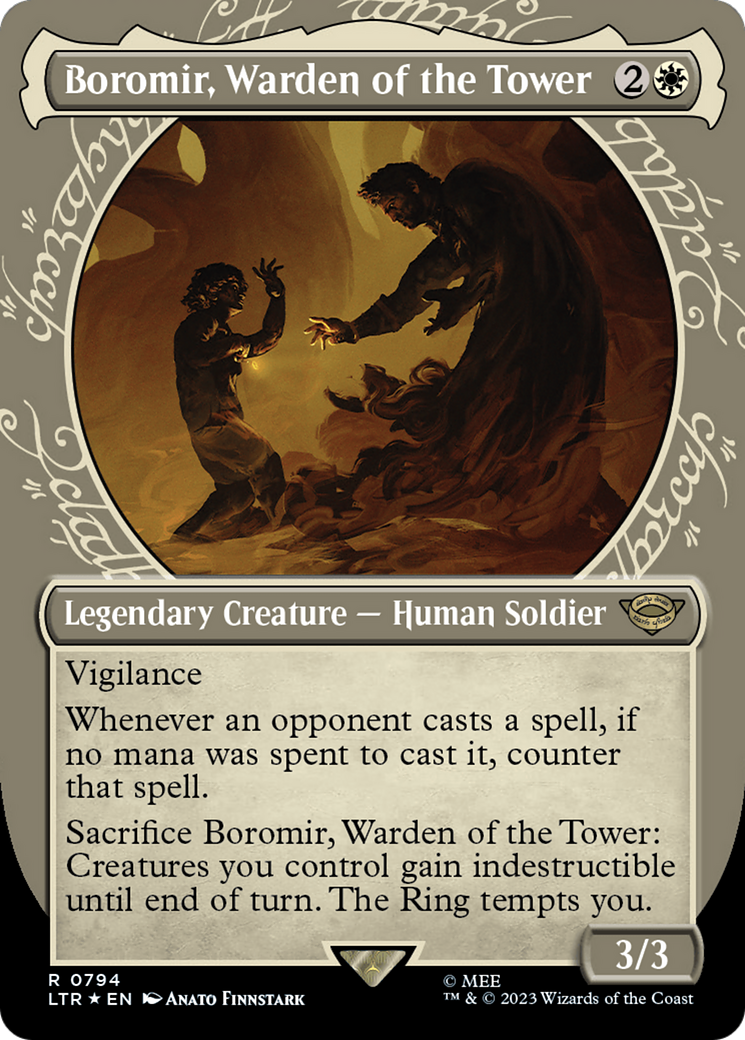 Boromir, Warden of the Tower (Showcase) (Surge Foil) [The Lord of the Rings: Tales of Middle-Earth] | Webway Games