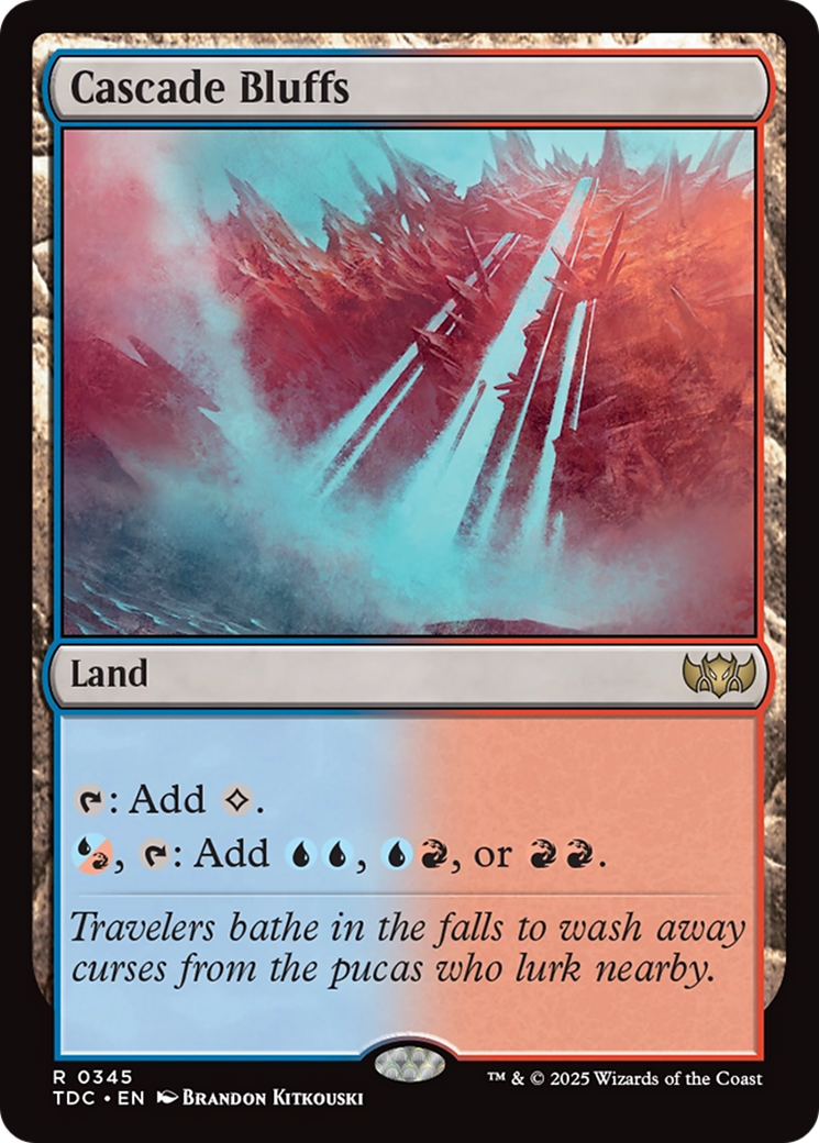 Cascade Bluffs [Tarkir: Dragonstorm Commander] | Webway Games