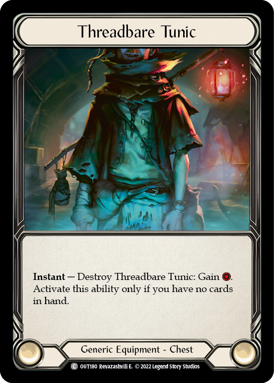 Threadbare Tunic [OUT180] (Outsiders)  Cold Foil | Webway Games