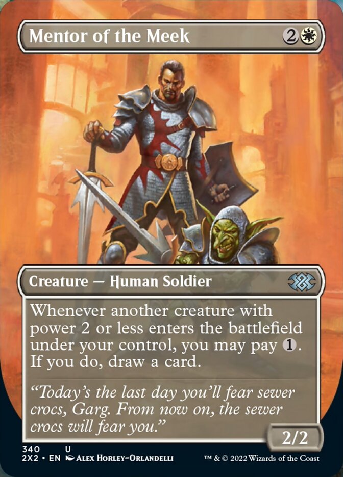 Mentor of the Meek (Borderless Alternate Art) [Double Masters 2022] | Webway Games