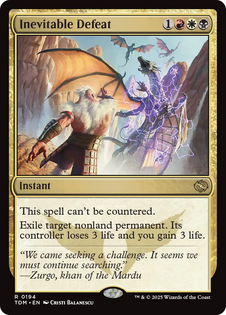 Inevitable Defeat [Tarkir: Dragonstorm] | Webway Games