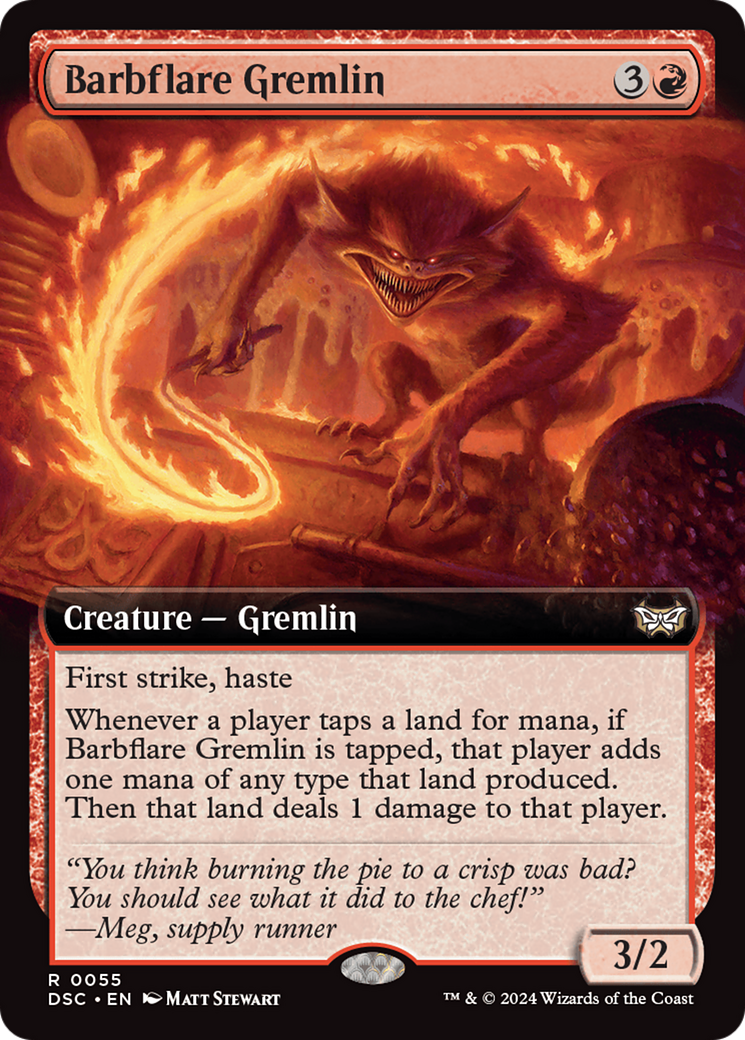Barbflare Gremlin (Extended Art) [Duskmourn: House of Horror Commander] | Webway Games