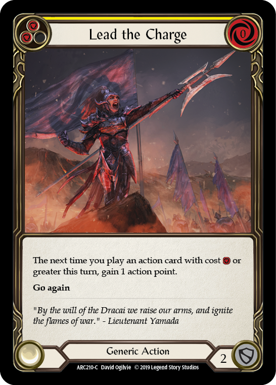 Lead the Charge (Yellow) [ARC210-C] (Arcane Rising)  1st Edition Normal | Webway Games