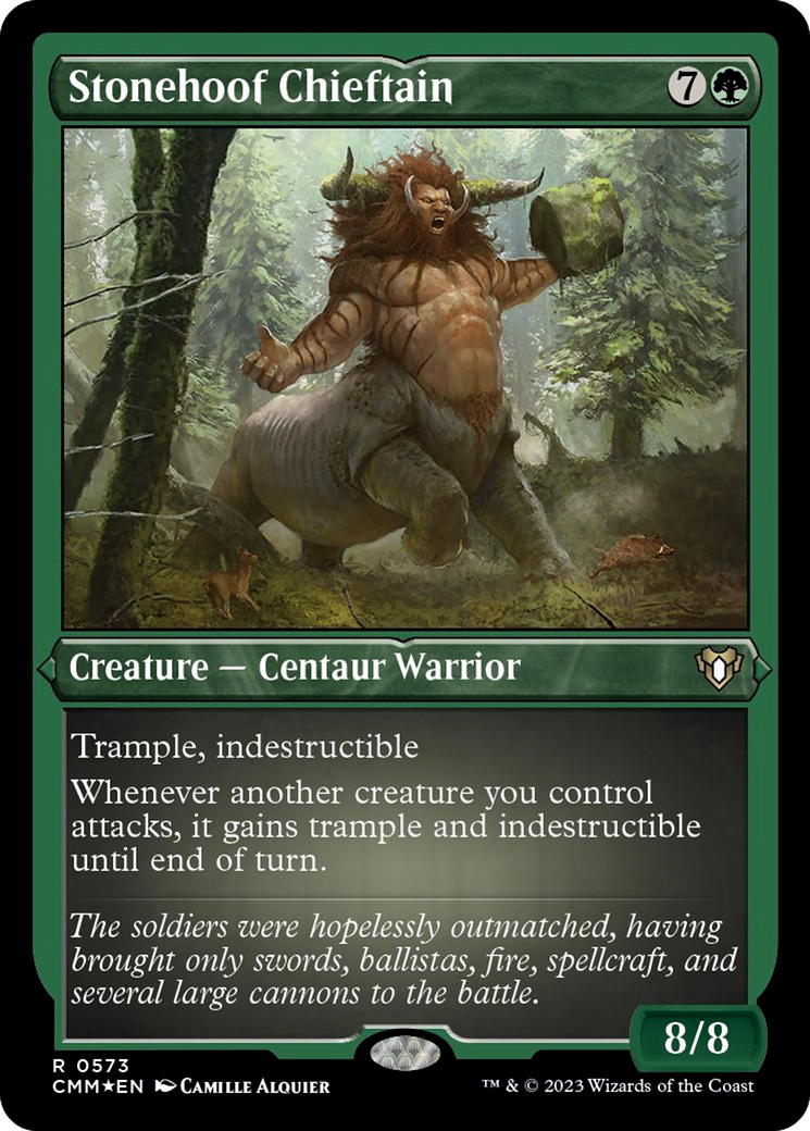 Stonehoof Chieftain (Foil Etched) [Commander Masters] | Webway Games