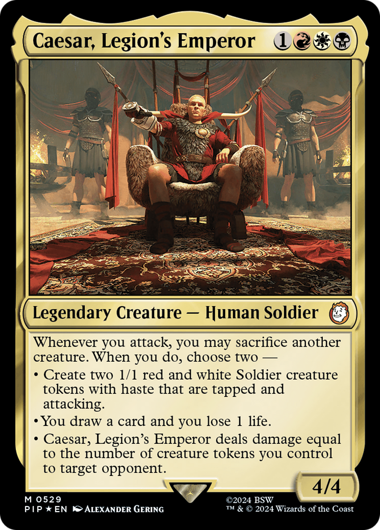 Caesar, Legion's Emperor (Surge Foil) [Fallout] | Webway Games