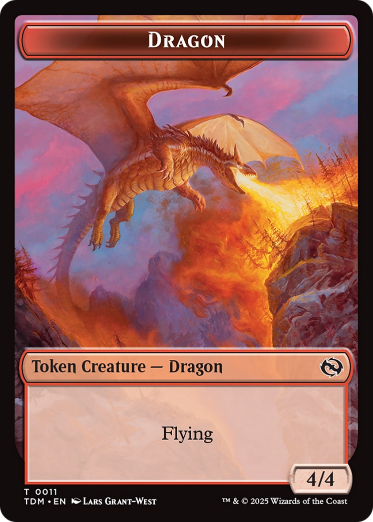 Reliquary Dragon // Dragon (0011) Double-Sided Token [Tarkir: Dragonstorm Tokens] | Webway Games
