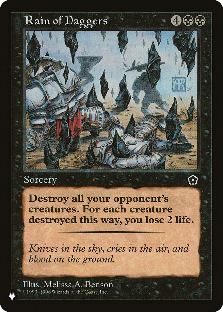 Rain of Daggers [The List] | Webway Games