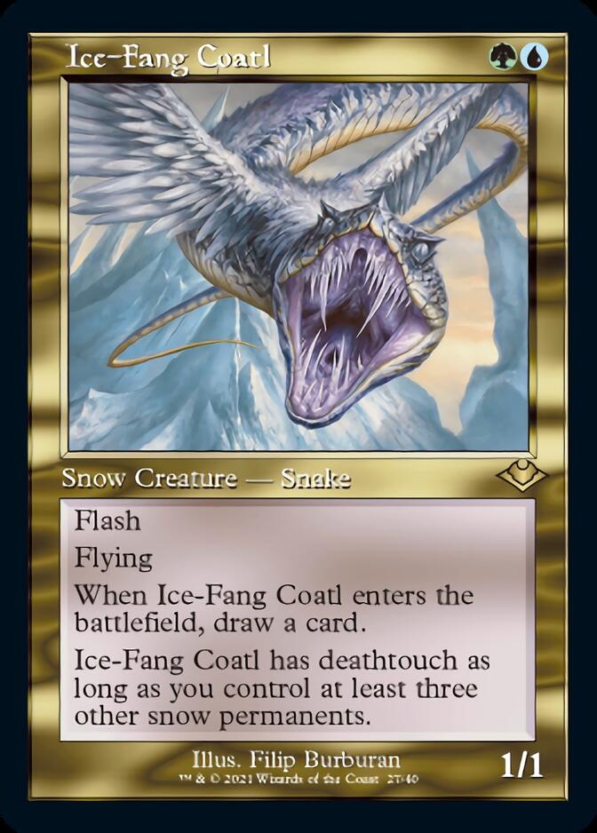 Ice-Fang Coatl (Retro Foil Etched) [Modern Horizons] | Webway Games