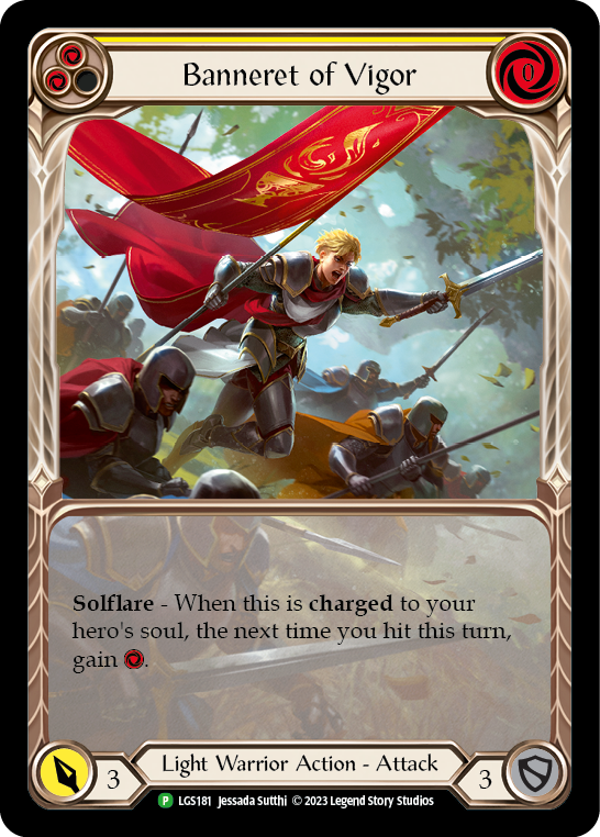 Banneret of Vigor (Extended Art) [LGS181] (Promo)  Rainbow Foil | Webway Games