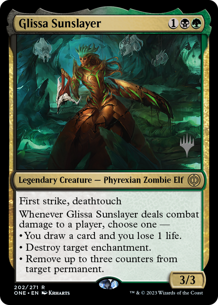 Glissa Sunslayer (Promo Pack) [Phyrexia: All Will Be One Promos] | Webway Games