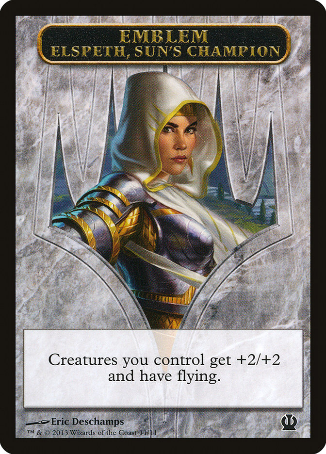 Elspeth, Sun's Champion Emblem [Theros Tokens] | Webway Games