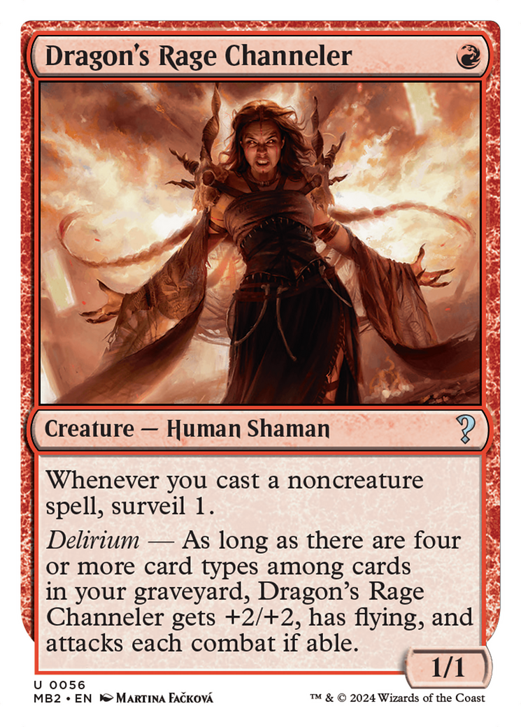 Dragon's Rage Channeler (White Border) [Mystery Booster 2] | Webway Games