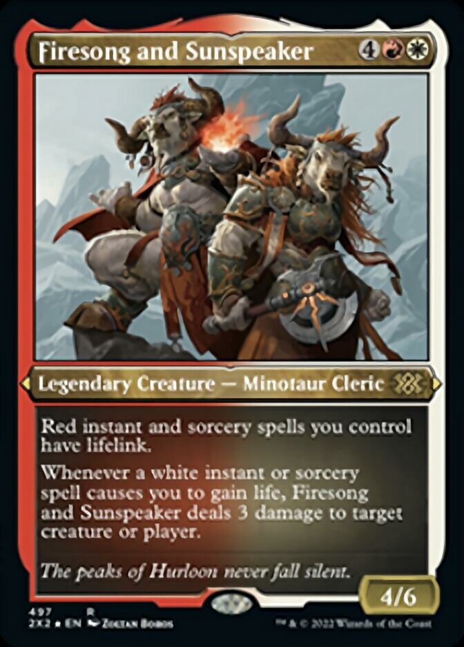Firesong and Sunspeaker (Foil Etched) [Double Masters 2022] | Webway Games