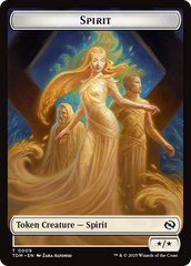 Spirit (0008) // Spirit (0009) Double-Sided Token [Tarkir: Dragonstorm Tokens] | Webway Games