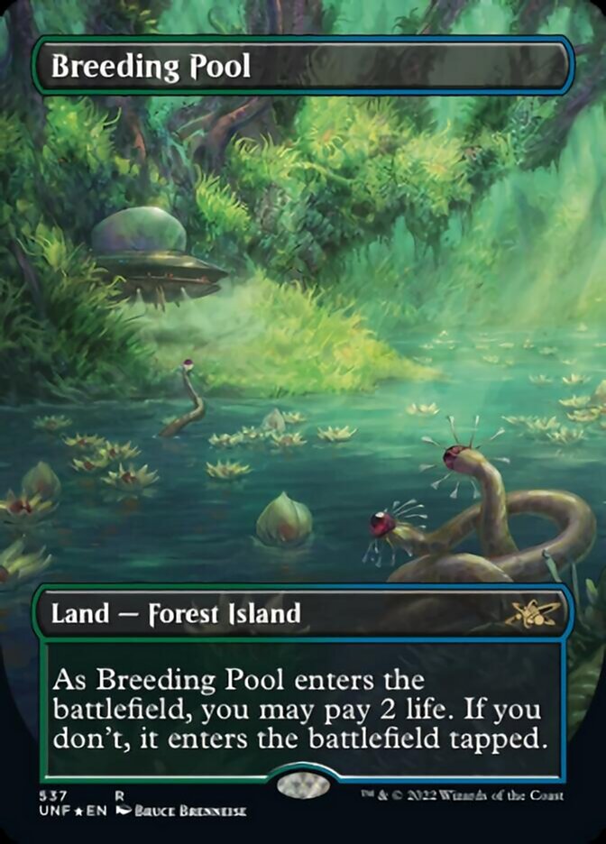 Breeding Pool (Borderless) (Galaxy Foil) [Unfinity] | Webway Games