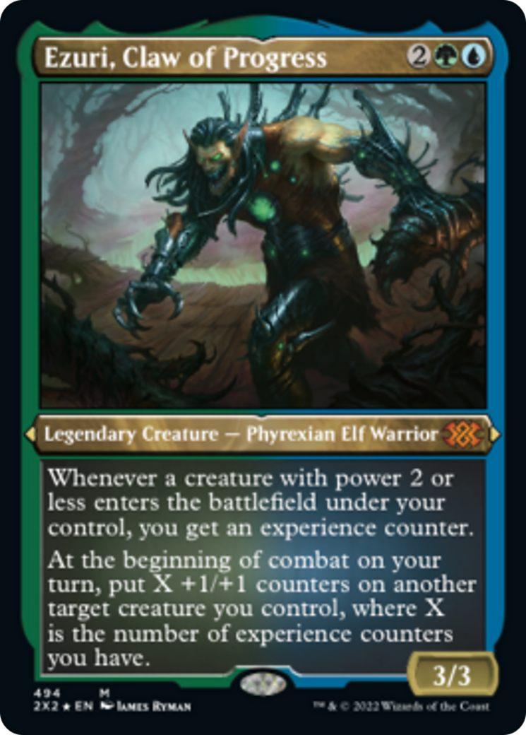 Ezuri, Claw of Progress (Foil Etched) [Double Masters 2022] | Webway Games