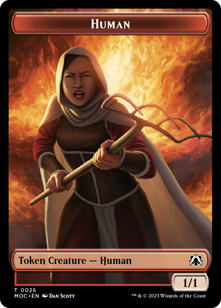 Tentacle // Human (26) Double-Sided Token [March of the Machine Commander Tokens] | Webway Games