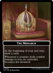The Monarch // Dinosaur Double-Sided Token [The Lost Caverns of Ixalan Commander Tokens] | Webway Games