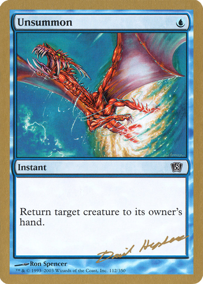 Unsummon (Dave Humpherys) [World Championship Decks 2003] | Webway Games