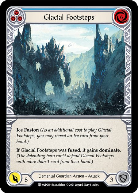 Glacial Footsteps (Blue) [OLD010] (Tales of Aria Oldhim Blitz Deck)  1st Edition Normal | Webway Games