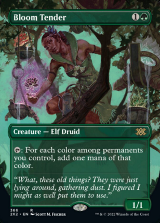 Bloom Tender (Borderless Alternate Art) [Double Masters 2022] | Webway Games