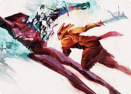 Hexgold Slash Art Card [Phyrexia: All Will Be One Art Series] | Webway Games