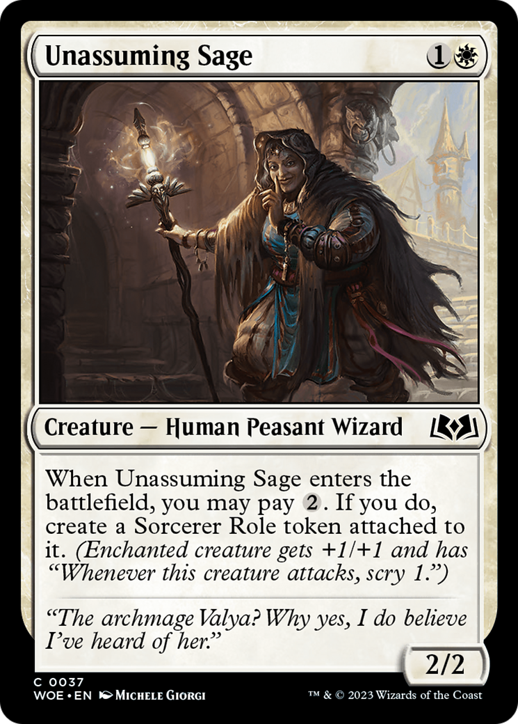 Unassuming Sage [Wilds of Eldraine] | Webway Games