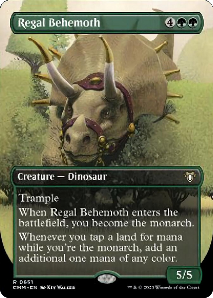 Regal Behemoth (Borderless Alternate Art) [Commander Masters] | Webway Games