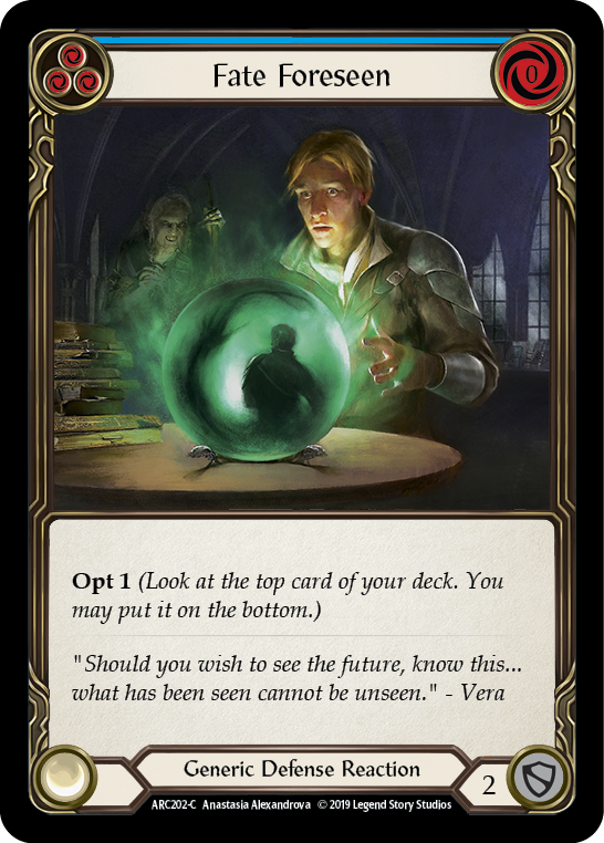 Fate Foreseen (Blue) [ARC202-C] (Arcane Rising)  1st Edition Rainbow Foil | Webway Games