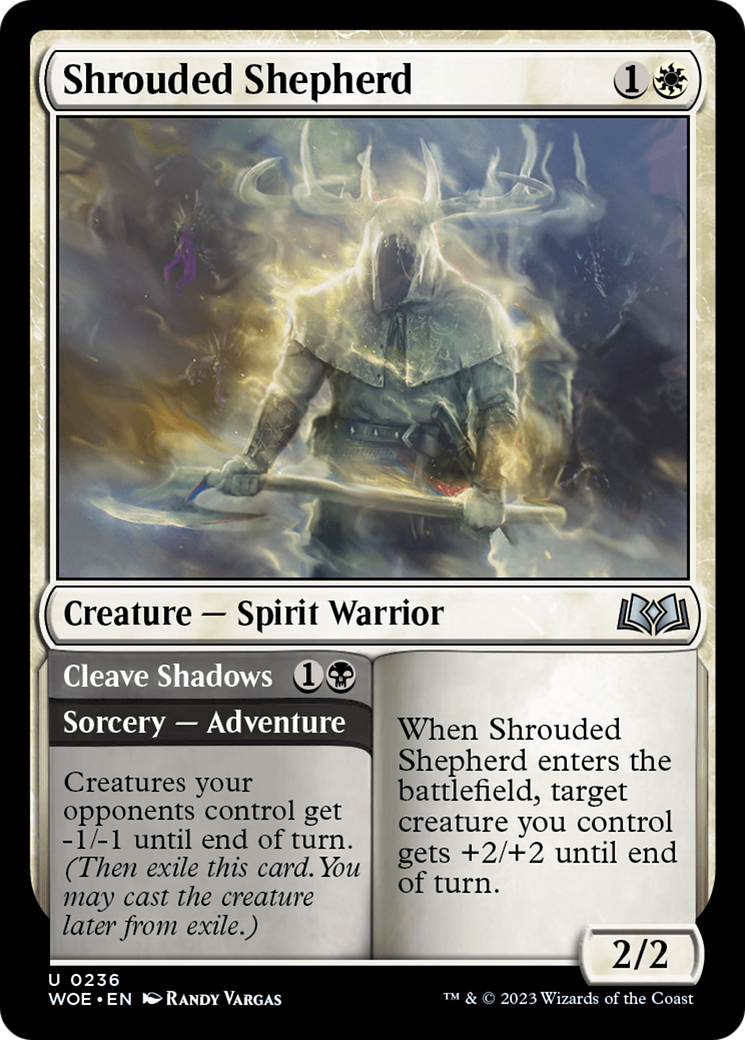Shrouded Shepherd // Cleave Shadows [Wilds of Eldraine] | Webway Games