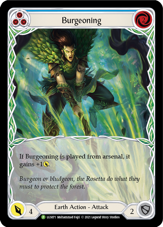 Burgeoning (Blue) [LGS071] (Promo)  Rainbow Foil | Webway Games