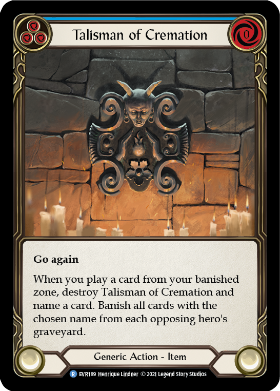 Talisman of Cremation [EVR189] (Everfest)  1st Edition Cold Foil | Webway Games
