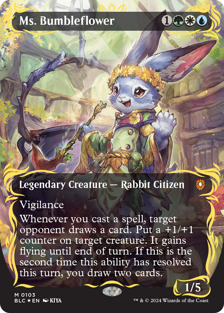 Ms. Bumbleflower (Borderless) (Raised Foil) [Bloomburrow Commander] | Webway Games