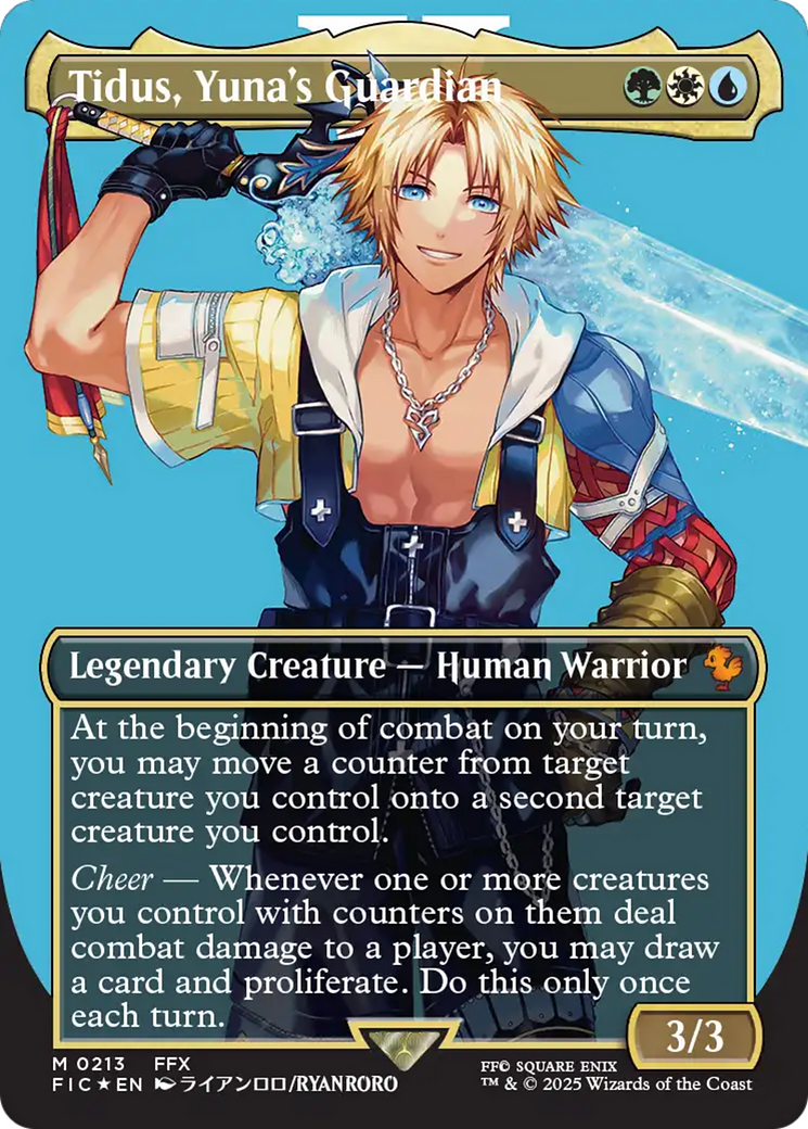 Tidus, Yuna's Guardian (Borderless) (Surge Foil) [FINAL FANTASY Commander] | Webway Games