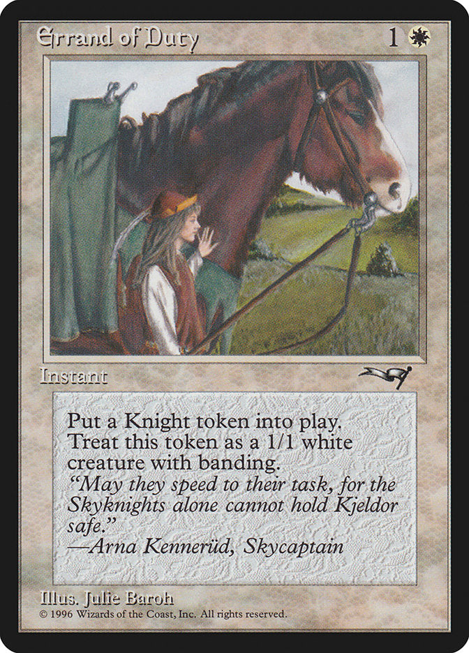 Errand of Duty (Horse) [Alliances] | Webway Games
