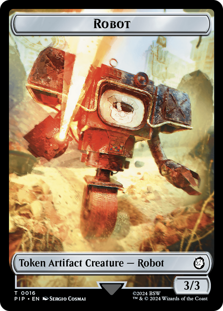 Junk // Robot Double-Sided Token [Fallout Tokens] | Webway Games