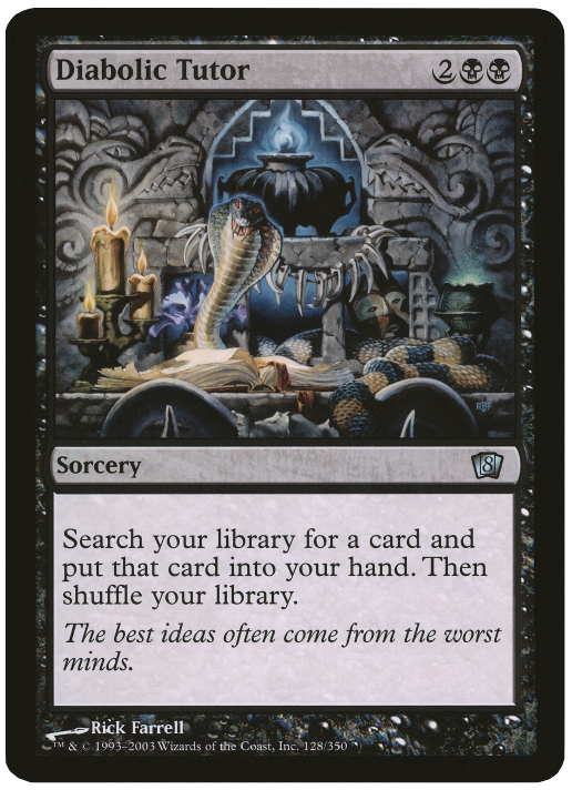 Diabolic Tutor (Oversized) [Eighth Edition Box Topper] | Webway Games