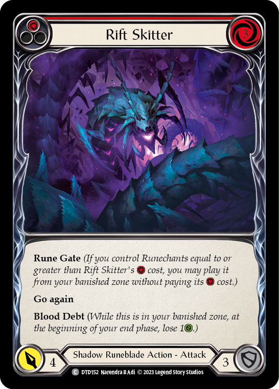 Rift Skitter (Red) [DTD152] (Dusk Till Dawn)  Rainbow Foil | Webway Games