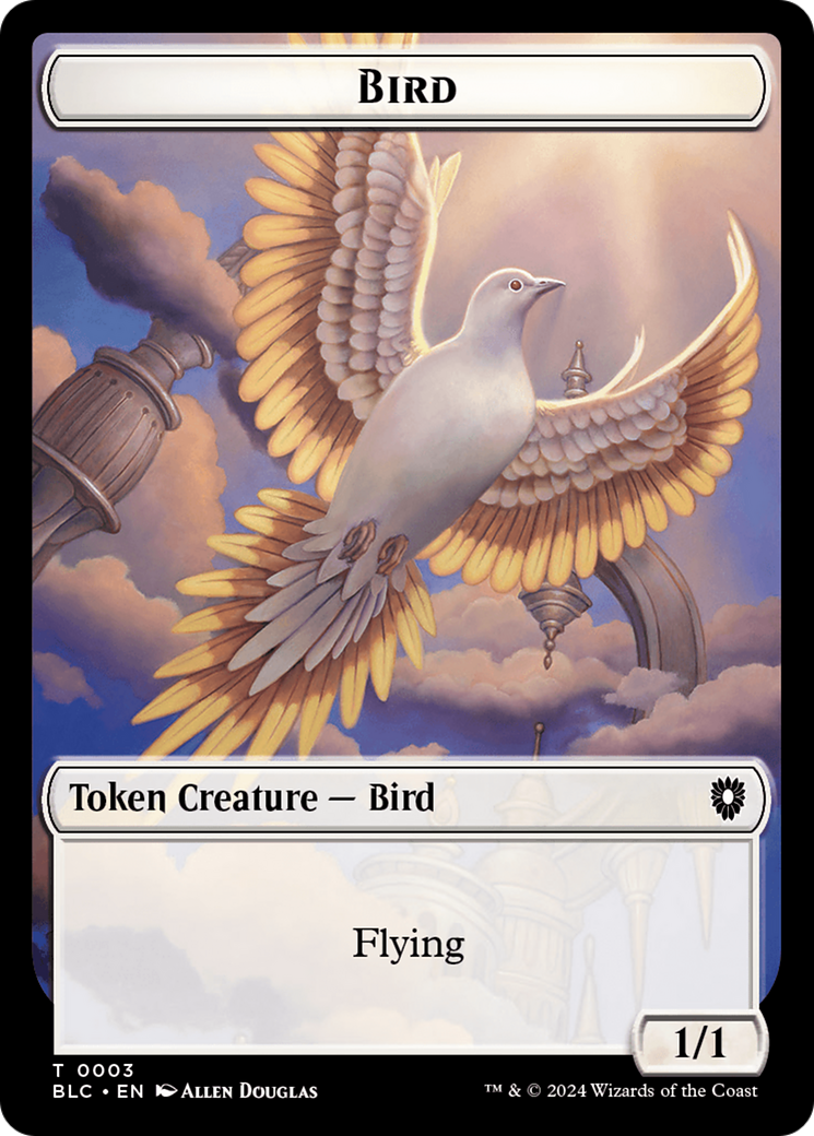Storm Crow // Bird (003) Double-Sided Token [Bloomburrow Commander Tokens] | Webway Games