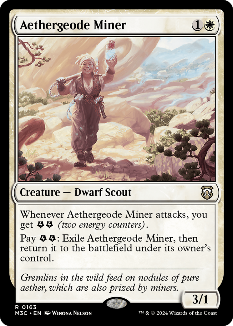 Aethergeode Miner (Ripple Foil) [Modern Horizons 3 Commander] | Webway Games