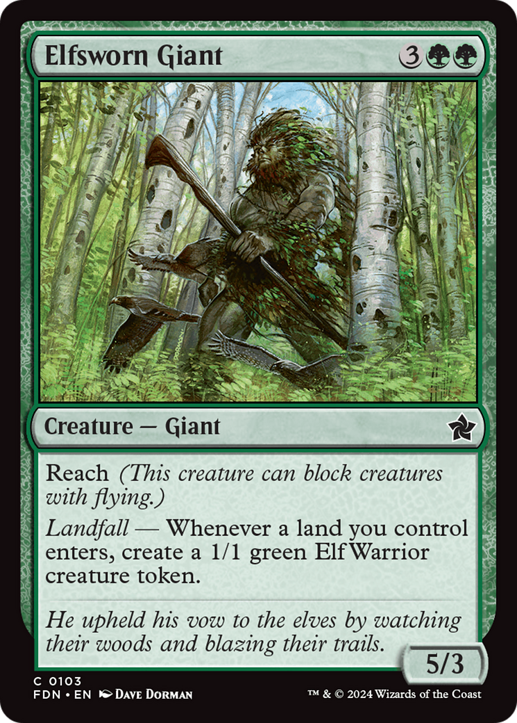Elfsworn Giant [Foundations] | Webway Games