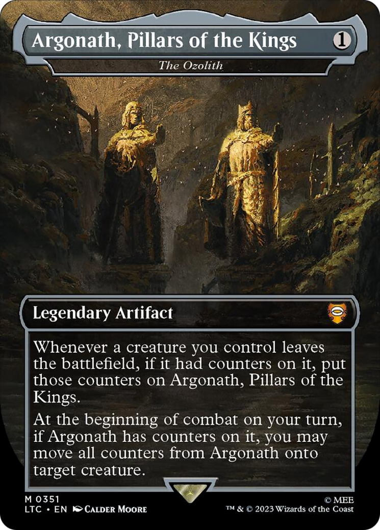 Argonath, Pillars of the Kings - The Ozolith (Borderless) (Surge Foil) [The Lord of the Rings: Tales of Middle-Earth Commander] | Webway Games