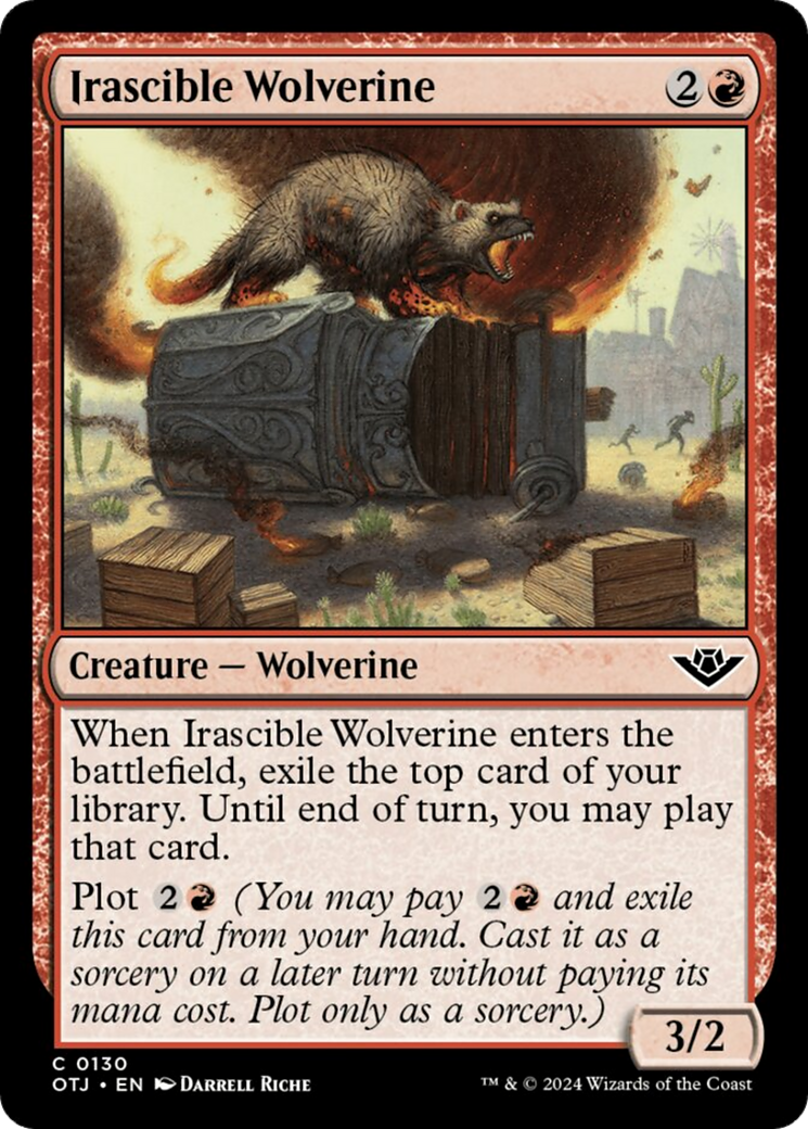 Irascible Wolverine [Outlaws of Thunder Junction] | Webway Games