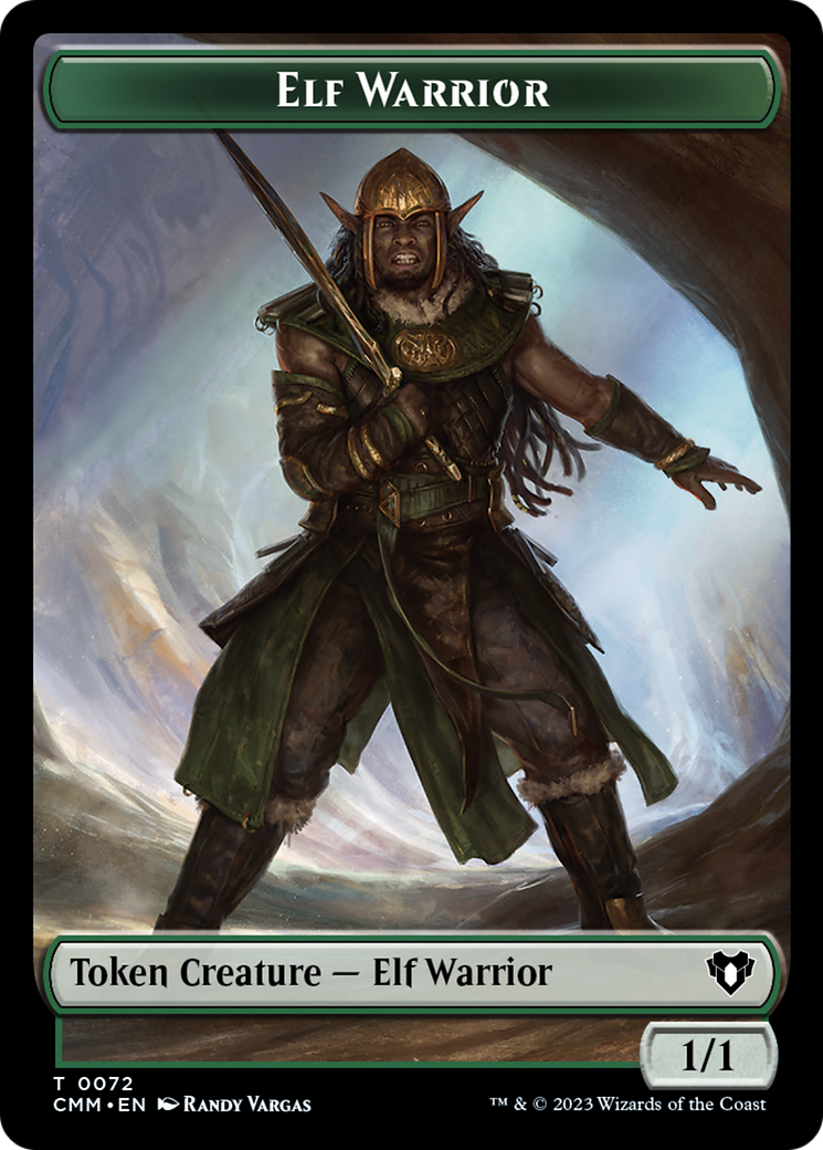 Elf Warrior // Cleric Double-Sided Token [Commander Masters Tokens] | Webway Games