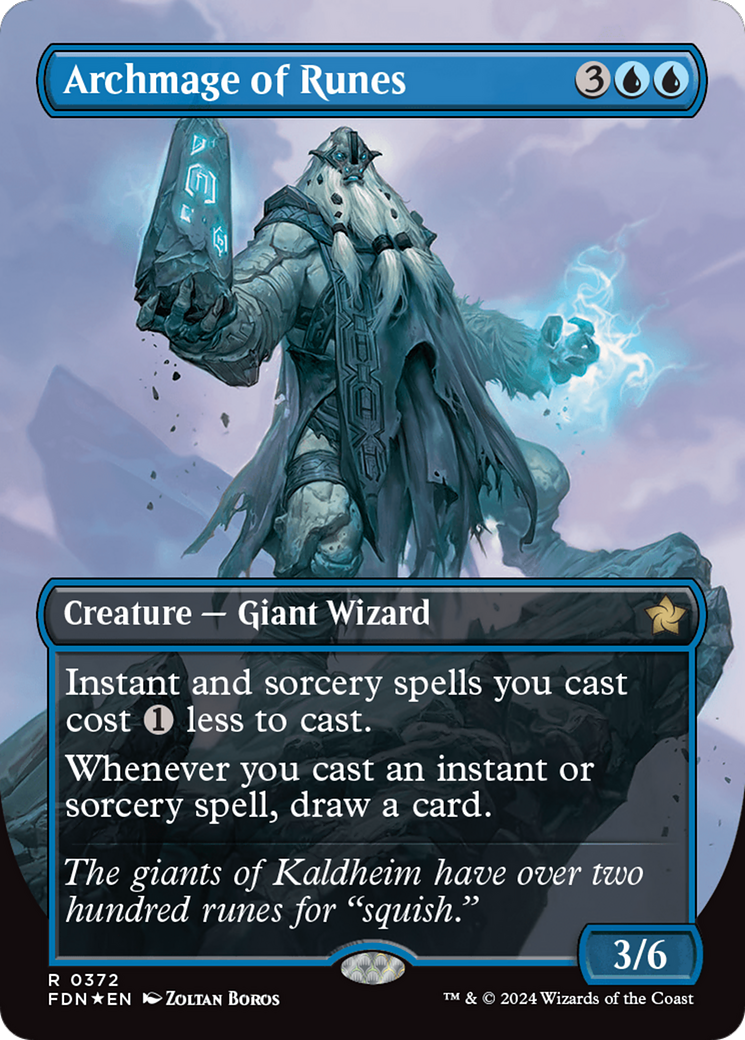 Archmage of Runes (Borderless) (Mana Foil) [Foundations] | Webway Games