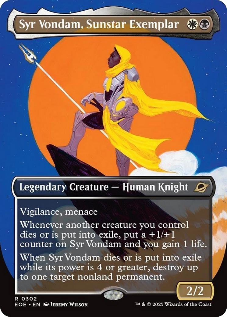 Syr Vondam, Sunstar Exemplar (Borderless) [Edge of Eternities] | Webway Games