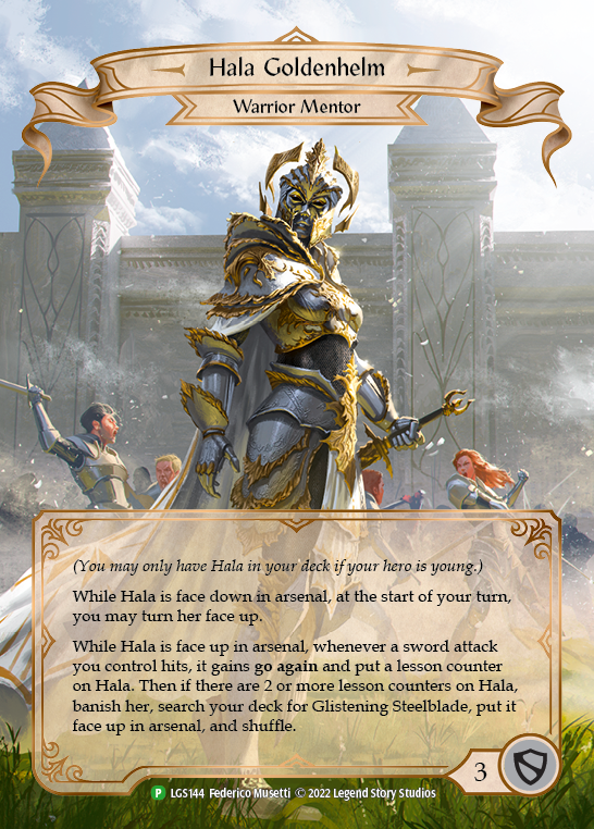 Hala Goldenhelm [LGS144] (Promo)  Rainbow Foil | Webway Games