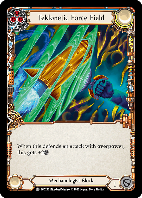Teklonetic Force Field (Blue) [EVO233] (Bright Lights)  Rainbow Foil | Webway Games